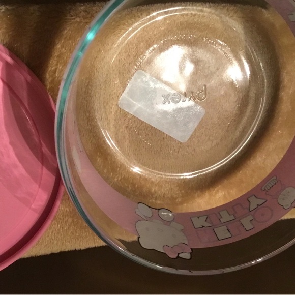 🆕 Hello Kitty Kitchen / Glassware & Lid Enclosure / Pink Black & White pic&font - Picture 6 of 9